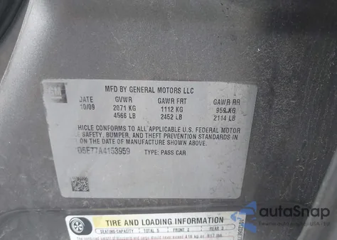 2010 Chevrolet Malibu Lt from USA, damaged, VIN 1G1ZD5E77A4153959